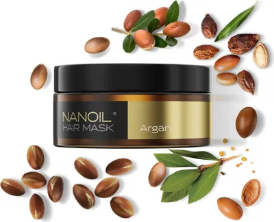 Produktbild von Haar Maske mit Arganöl Nanoil Argan Hair Mask 300ml - Regeneriert, Stärkt