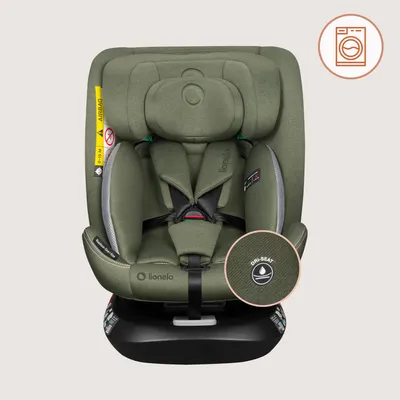 Produktbild von Lionelo Autokindersitz Bastiaan One i-Size, ab Geburt bis 12 Jahren, ab 0 kg bis 36 kg, Dri-Seat, 360 Grad - Grünolive
