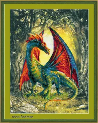 Produktbild von Riolis Kreuzstichspiel "Walddrache", Zählmuster