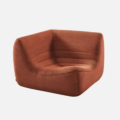 Produktbild von sweeek - Eck-Sessel mit Cordbezug, 1-Sitzer - Terrakotta
