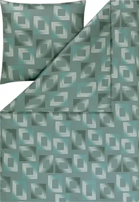 Produktbild von Estella Mako Interlock Jersey Bettwäsche Heiko lagune 135x200 cm + 80x80 cm