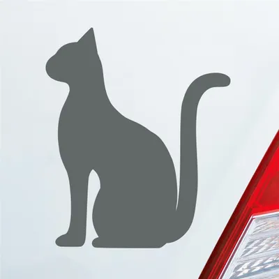 Produktbild von Auto Aufkleber Heilige Katze Holy Cat Heilig Ägypten Egypt Car 10x12 cm Grau Sticker Heckscheibenaufkleber