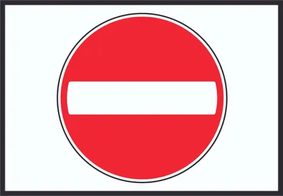 Produktbild von Kein Eingang Symbol Schild A6 (105x148mm)