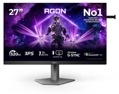 Produktbild von AOC AG276FK/69, 68,6 cm (27"), 1920 x 1080 Pixel, 0,5 ms, Schwarz, Grau