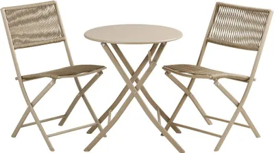 Immagine prodotto di Set da caffè Arja 1 tavolo 2 sedie taupe.