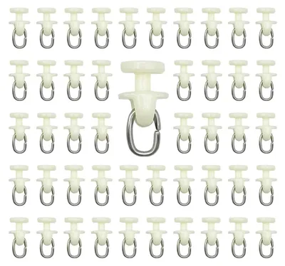 Produktbild von Gardinengleiter - 100 Stück - Für Vorhänge und Türvorhänge - Weiß