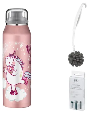 Zdjęcie produktu dla alfi KIDS ISO BOTTLE Trinkflasche – Vorteilsset mit Reinigungsbürste CLEAN FIX 30 cm + CLEAN TABS (20 Stück)