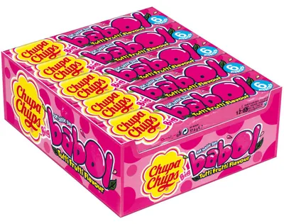 Productafbeelding van Chupa Chups Big Babol Tutti Frutti kauwgomblokjes, 552g, verpakking van 20 stuks
