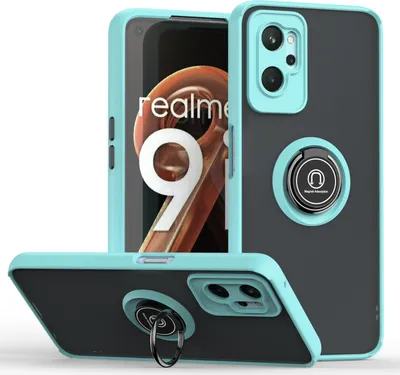 Image de Étui pour OPPO A36 étui en TPU translucide mat avec porte-anneau et support Bleu
