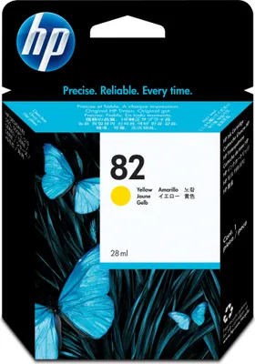 Produktbild von HP 82 - CH568A - Inktcartridge / Geel (28 ml)