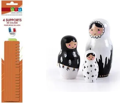 Produktbild von Kleine Gipsformen aus Latex Russische Puppen + 4 dunnage unterstützt