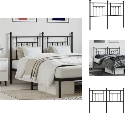 Immagine prodotto di vidaXL Testiera in metallo nero 150 cm - Testate testa e piedi