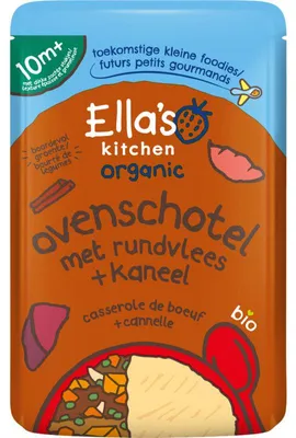 Obrázek produktu pro Ella's Kitchen Ovenschol Hovězí a skořicová dětská kaše 10M+ 190g