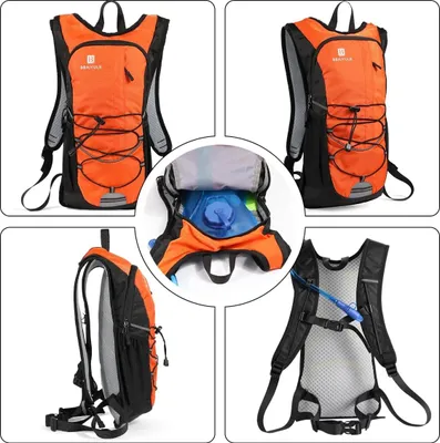 Zdjęcie produktu dla Plecak nawadniający z 2L bukłakiem na wodę - wolny od BPA - Wędrówki Bieganie Jazda na rowerze Trekking