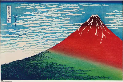Productafbeelding van Erik Editores, Hokusai, "Heldere ochtendwind", poster, meerkleurig, meerkleurig, één maat