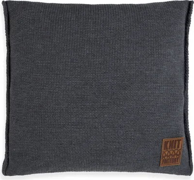 Produktbild von Knit Factory Uni Kissen - Anthrazit - 50x50 cm