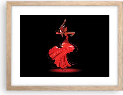 Produktbild von Gerahmtes Poster - Rahmen in heller Eiche - Tanz Tänzer - 40x30 cm - Wand Bild - Wanddeko - Wandbilder - Kunstposter - Wandposter - Bilderrahmen - Bilder - Kunstdruck - Wandbild - P2NAA40x30-4121