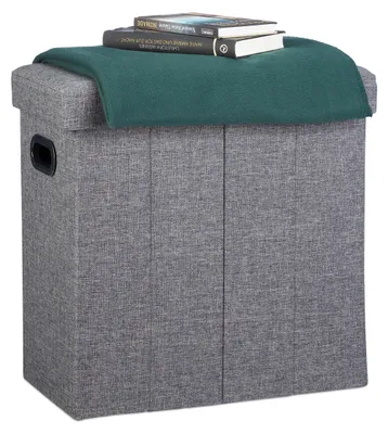 Obrázek produktu pro Relaxdays 10021197_709, Taburet/otoman, Obdélník, Antracit, Polyester, 460 mm, 255 mm, Obrázek vytvořený pomocí AI