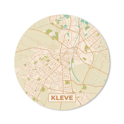 Produktbild von MuchoWow® Mauspad Mousepad Kleve - Vintage - Karte - Stadtplan - Grundriss 40x40 cm - Mousepads - Maus Mat - Pad - Mausunterlage - Schreibtisch Accessoires