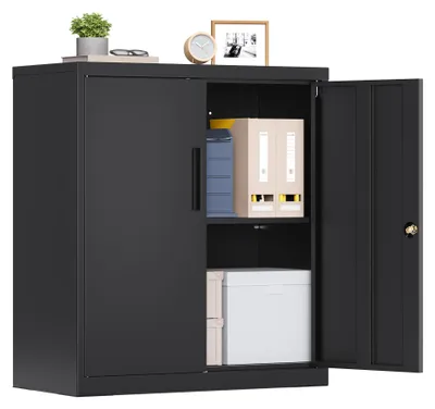 Productafbeelding van SONGMICS archiefkast, afsluitbaar, met 2 deuren, 80 x 40 x 90 cm – afmetingen: 2 niveaus
