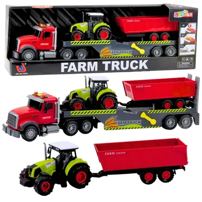Immagine prodotto di Set di un trattore per camion con rimorchio, luci e suoni, colore rosso