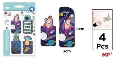 Obrázok produktu pre Magnetické záložky Kosmos, 4 ks – MP Main Paper