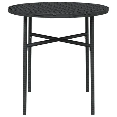 Produktbild von Möbel Esstisch/Outdoor Tisch - Beistelltisch - moderne Design - Balkontisch - Schwarz 45 cm Poly Rattan Top9155472