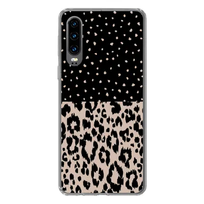 Produktbild von MuchoWow® Handyhülle Schutzhülle Hülle für Huawei P30 Panther Druck - Tiere - Design Silikon Softcase Handy Hülle - Kartenbesitzer