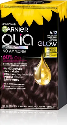 Produktbild von Garnier Olia Permanente Coloration 4.12 Schimmerndes Dunkelbraun