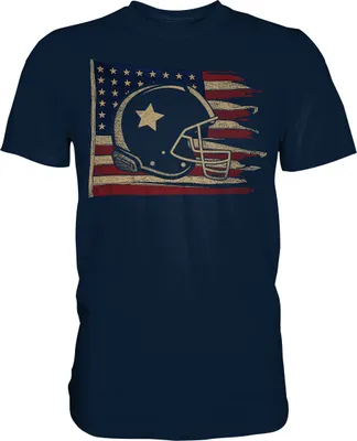 Produktbild von American Football Helm Patriot USA Amerika T-Shirt – Navy / L