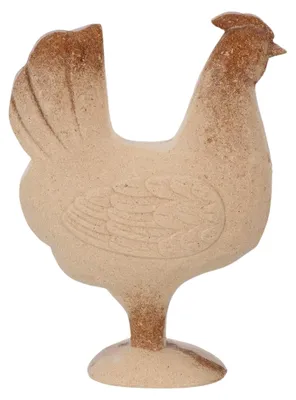Produktbild von Unbemalte Holzhenne - Robuste Hühnerskulptur für Osterbasteln und als Wohnaccessoire