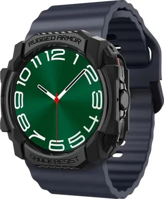 Zdjęcie produktu dla Spigen Rugged Armor, Etui, Smartwatch, Czarny, Samsung, Galaxy Watch Ultra (47mm), Termoplastyczne elastomery poliuretanowe (TPU)