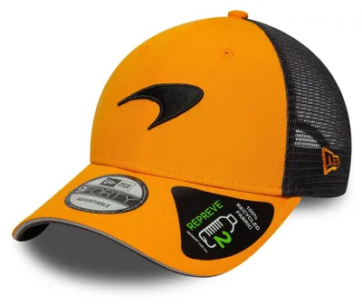 Immagine prodotto di Cappello da baseball McLaren, modello Paddock, marca New Era, serie 9FORTY, colore arancione