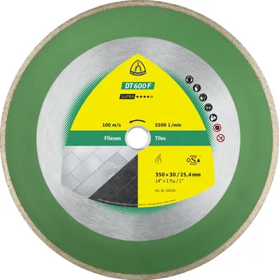 Produktbild von Klingspor DT 600 F Diamanttrennscheiben, 300 x 2 x 30 mm 2 x 7 mm, geschlossener Rand Reduzierring 25,4