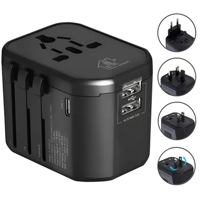 Produktbild von Extralink Reiseadapter EU UK USA AU CH mit USB-C und USB-A