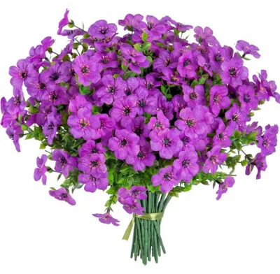 Obrázok produktu pre Umelé kvety, dekorácia, kvetinový veniec, realistický, fialový, 36 cm, 9 kusov