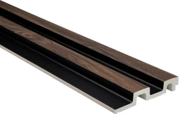 Produktbild von HEXIM Lamellenwand HDPS Polystyrol - Lamellen Wandverkleidung Akustikpaneele Wandpaneele Holz Imitat - (1 Paneel - hellbraune Holzstruktur) Holzlamellenwand