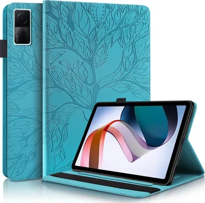 Produktbild von Für Xiaomi Redmi Pad 10.6 Zoll Blau Kunst Leder Hülle Tablet Tasche Etui Design