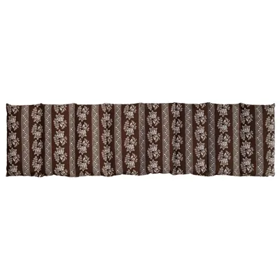Produktbild von Leinsamenkissen 75x20cm groß 8-Kammer, Blumen-braun - Wärmekissen, Körnerkissen