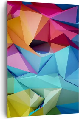 Produktbild von Bild auf Leinwand - Leinwandbild - Einteilig - Formen futuristisch geometrisch - 70x100cm - Wand Bild - Wandbilder - Leinwanddruck - Wanddekoration - Leinwand bilder - Wandbild - PA70x100-3027