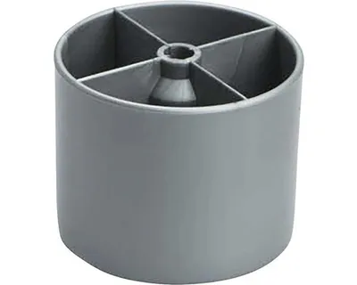 Obrázek produktu pro Walteco Nábytková noha, průměr 49mm, výška 40mm, plast, stříbrná