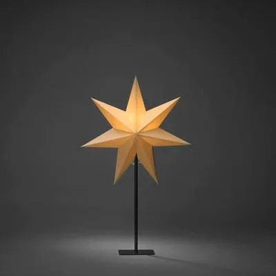 Immagine prodotto di Stella di carta in piedi Konstsmide 7 punti beige