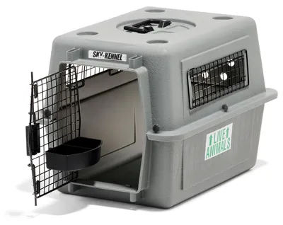 Zdjęcie produktu dla Petmate Beeztees 715563 Skykennel Nr 1, 53 x 40 x 38 cm, grau