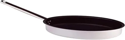 Productafbeelding van Ovale Vispan - Koekenpan - Vis Bereiden - Antiaanbaklaag - 30 cm - Zwart