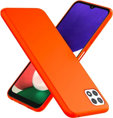 Zdjęcie produktu dla Etui silikonowe NALIA Colourful Neon do Samsung Galaxy A22 5G, intensywny kolor, antypoślizgowe, aksamitne, gumowane, pomarańczowe