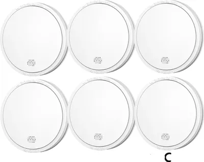 Obrázok produktu pre Detektor dymu, 10-ročná životnosť batérie, alarm 85 dB, 6 ks