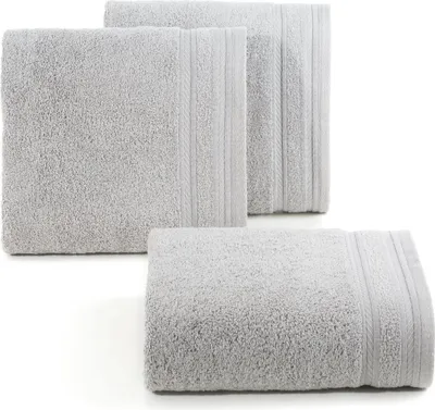 Zdjęcie produktu dla Ręcznik bawełniany Kely 50x90 cm srebrny z bordiurą