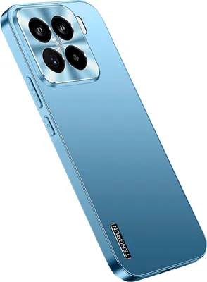 Image de Coque de téléphone portable pour Xiaomi 15 Pro série Streamer, design métallique mat, couleur bleu clair
