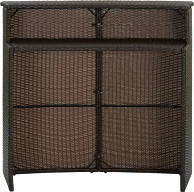 Obrázek produktu pro vidaXL Zahradní barový stůl hnědý 120x55x110 cm Poly ratan