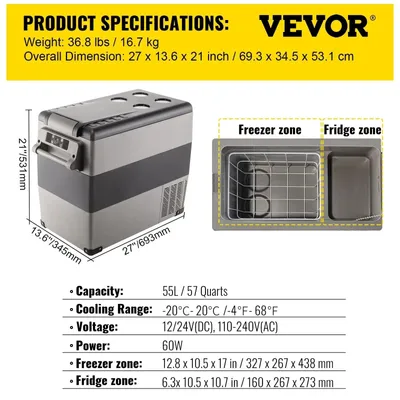 Image de Glacière portable avec compresseur et écran LED, idéale pour les déplacements et le camping